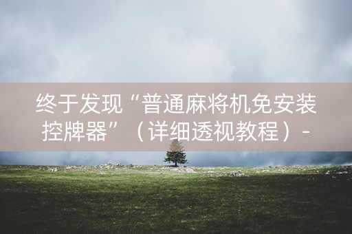 终于发现“普通麻将机免安装控牌器”（详细透视教程）-哔哩哔哩
