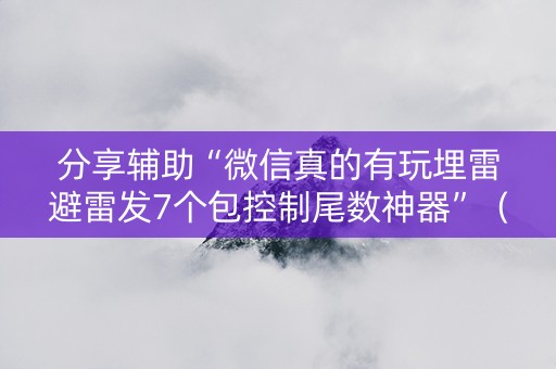 分享辅助“微信真的有玩埋雷避雷发7个包控制尾数神器”（详细透视教程）-哔哩哔哩