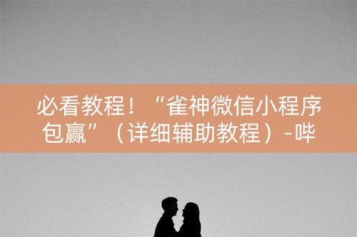 必看教程！“雀神微信小程序包赢”（详细辅助教程）-哔哩哔哩