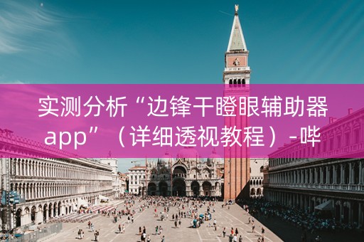 实测分析“边锋干瞪眼辅助器app”（详细透视教程）-哔哩哔哩