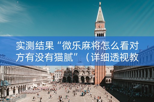 实测结果“微乐麻将怎么看对方有没有猫腻”（详细透视教程）-哔哩哔哩