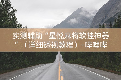 实测辅助“星悦麻将软挂神器”（详细透视教程）-哔哩哔哩