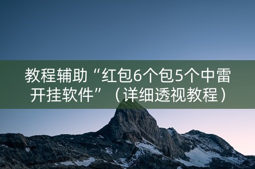 教程辅助“红包6个包5个中雷开挂软件”（详细透视教程）-哔哩哔哩