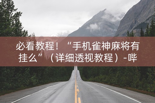 必看教程！“手机雀神麻将有挂么”（详细透视教程）-哔哩哔哩