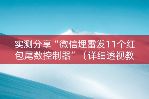 实测分享“微信埋雷发11个红包尾数控制器”（详细透视教程）-哔哩哔哩