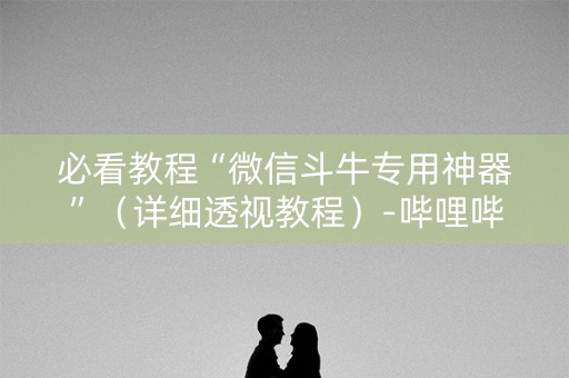 必看教程“微信斗牛专用神器”（详细透视教程）-哔哩哔哩