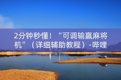 2分钟秒懂！“可调输赢麻将机”（详细辅助教程）-哔哩哔哩