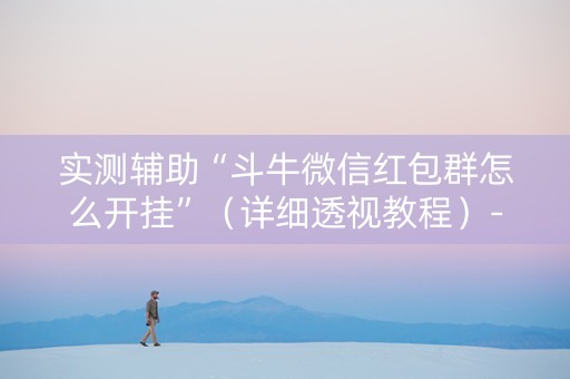 实测辅助“斗牛微信红包群怎么开挂”（详细透视教程）-哔哩哔哩