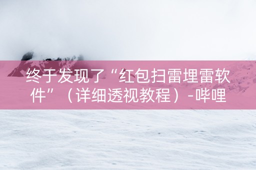 终于发现了“红包扫雷埋雷软件”（详细透视教程）-哔哩哔哩