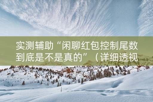实测辅助“闲聊红包控制尾数到底是不是真的”（详细透视教程）-哔哩哔哩