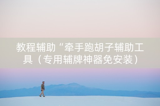 教程辅助“牵手跑胡子辅助工具（专用辅牌神器免安装）