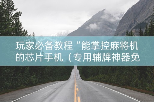 玩家必备教程“能掌控麻将机的芯片手机（专用辅牌神器免安装）