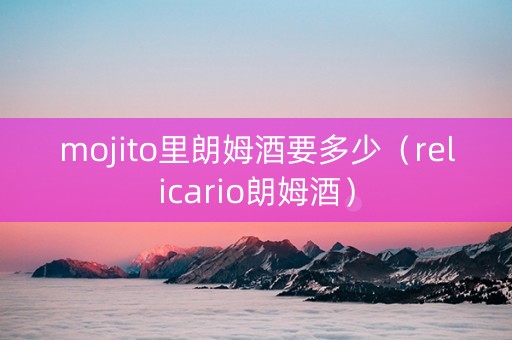mojito里朗姆酒要多少（relicario朗姆酒）