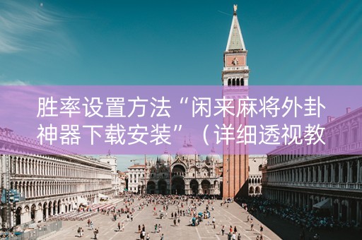 胜率设置方法“闲来麻将外卦神器下载安装”（详细透视教程）-哔哩哔哩