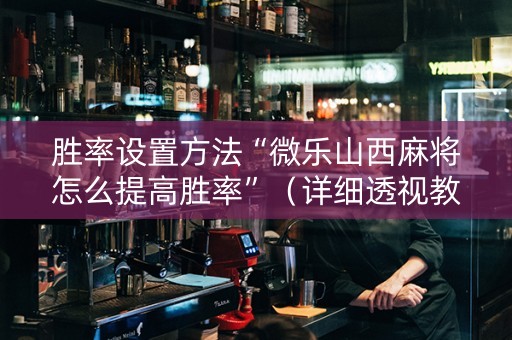 胜率设置方法“微乐山西麻将怎么提高胜率”（详细透视教程）-哔哩哔哩