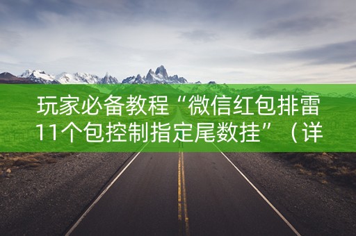 玩家必备教程“微信红包排雷11个包控制指定尾数挂”（详细透视教程）-哔哩哔哩
