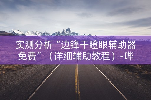 实测分析“边锋干瞪眼辅助器免费”（详细辅助教程）-哔哩哔哩
