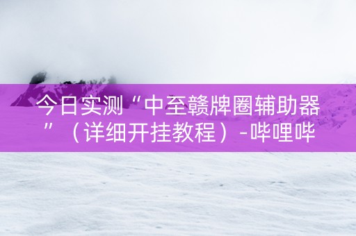今日实测“中至赣牌圈辅助器”（详细开挂教程）-哔哩哔哩