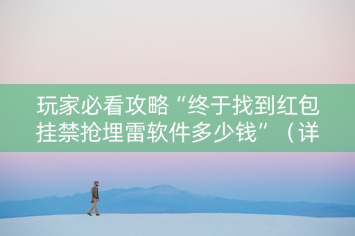 玩家必看攻略“终于找到红包挂禁抢埋雷软件多少钱”（详细透视教程）-哔哩哔哩
