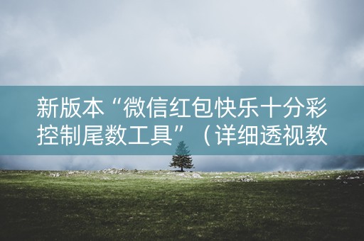 新版本“微信红包快乐十分彩控制尾数工具”（详细透视教程）-哔哩哔哩