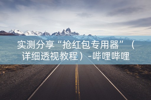 实测分享“抢红包专用器”（详细透视教程）-哔哩哔哩