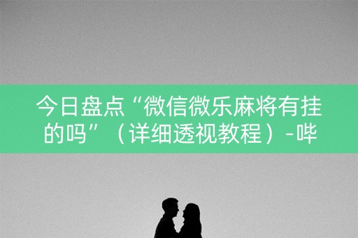 今日盘点“微信微乐麻将有挂的吗”（详细透视教程）-哔哩哔哩