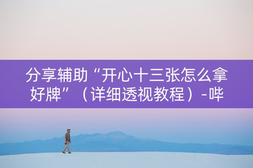 分享辅助“开心十三张怎么拿好牌”（详细透视教程）-哔哩哔哩