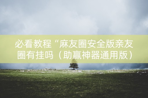 必看教程“麻友圈安全版亲友圈有挂吗（助赢神器通用版）