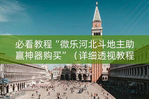 必看教程“微乐河北斗地主助赢神器购买”（详细透视教程）-哔哩哔哩