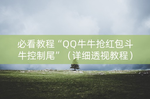 必看教程“QQ牛牛抢红包斗牛控制尾”（详细透视教程）-哔哩哔哩