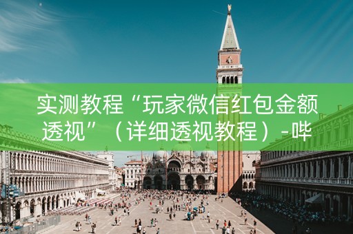 实测教程“玩家微信红包金额透视”（详细透视教程）-哔哩哔哩