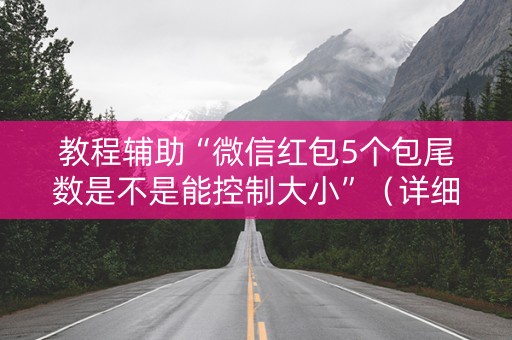 教程辅助“微信红包5个包尾数是不是能控制大小”（详细透视教程）-哔哩哔哩