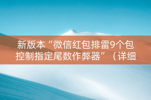 新版本“微信红包排雷9个包控制指定尾数作弊器”（详细透视教程）-哔哩哔哩