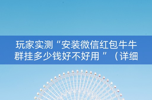 玩家实测“安装微信红包牛牛群挂多少钱好不好用 ”（详细透视教程）-哔哩哔哩