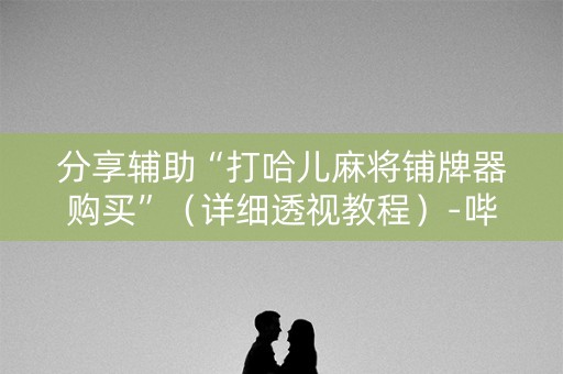 分享辅助“打哈儿麻将铺牌器购买”（详细透视教程）-哔哩哔哩