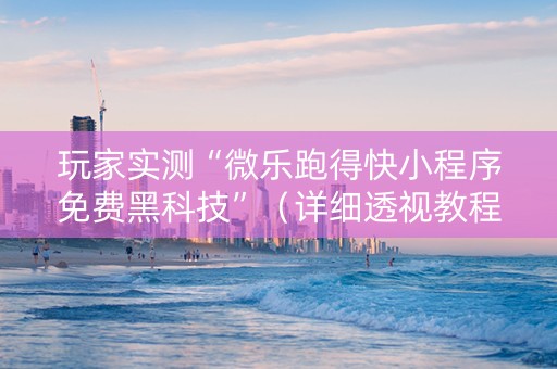 玩家实测“微乐跑得快小程序免费黑科技”（详细透视教程）-哔哩哔哩