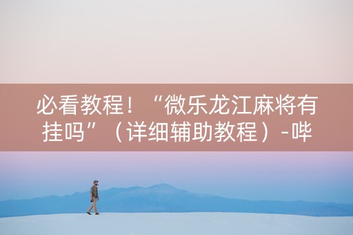 必看教程！“微乐龙江麻将有挂吗”（详细辅助教程）-哔哩哔哩
