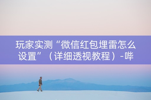 玩家实测“微信红包埋雷怎么设置”（详细透视教程）-哔哩哔哩