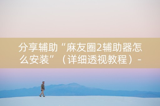 分享辅助“麻友圈2辅助器怎么安装”（详细透视教程）-哔哩哔哩