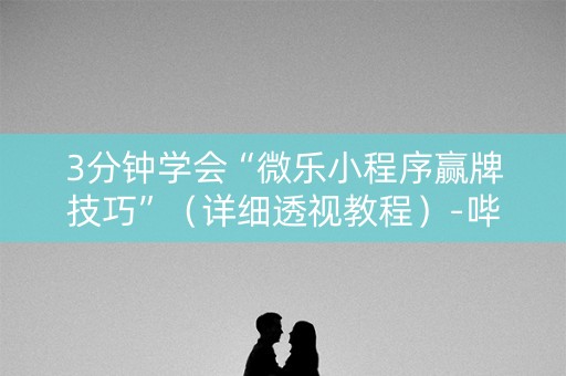 3分钟学会“微乐小程序赢牌技巧”（详细透视教程）-哔哩哔哩