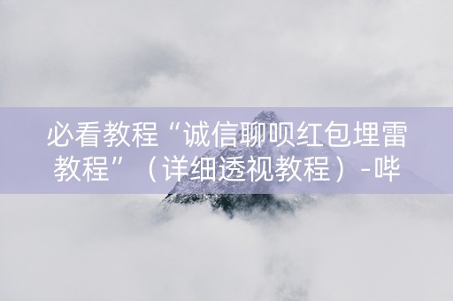 必看教程“诚信聊呗红包埋雷教程”（详细透视教程）-哔哩哔哩
