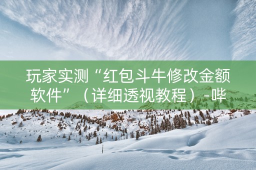 玩家实测“红包斗牛修改金额软件”（详细透视教程）-哔哩哔哩