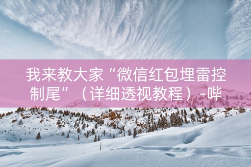 我来教大家“微信红包埋雷控制尾”（详细透视教程）-哔哩哔哩