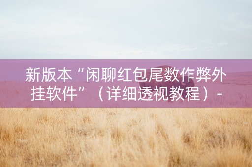 新版本“闲聊红包尾数作弊外挂软件”（详细透视教程）-哔哩哔哩