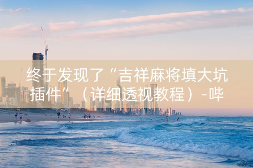 终于发现了“吉祥麻将填大坑插件”（详细透视教程）-哔哩哔哩