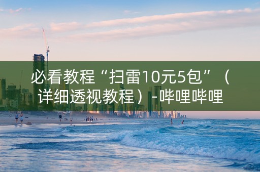 必看教程“扫雷10元5包”（详细透视教程）-哔哩哔哩