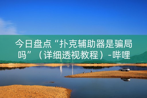 今日盘点“扑克辅助器是骗局吗”（详细透视教程）-哔哩哔哩