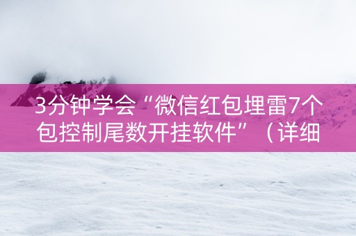 3分钟学会“微信红包埋雷7个包控制尾数开挂软件”（详细透视教程）-哔哩哔哩