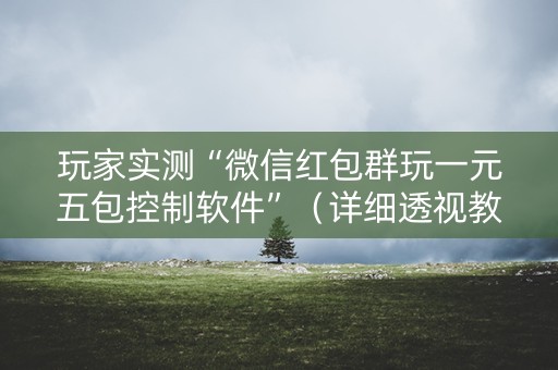 玩家实测“微信红包群玩一元五包控制软件”（详细透视教程）-哔哩哔哩