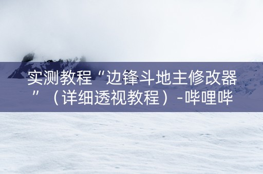 实测教程“边锋斗地主修改器”（详细透视教程）-哔哩哔哩